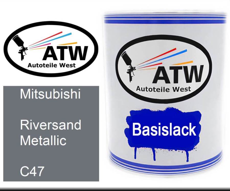 Mitsubishi, Riversand Metallic, C47: 1L Lackdose, von ATW Autoteile West.